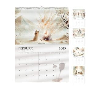 2025 Wandkalender Mit Christlichen Bibelgeschichten - 12 Monate Wandkalender - 2025 Christliche Bibelgesc Eine Erinnerung An Die Unerschütterliche Liebe Und Gnade Jesu Christi - Image 1