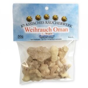 50g Premium Oman Superior Hojari Weihrauch zum Räuchern 1. Wahl - Original Boswellia Sacra - naturbelassener Frankincence Räucherharz Weiss/gelb/grün - Image 1