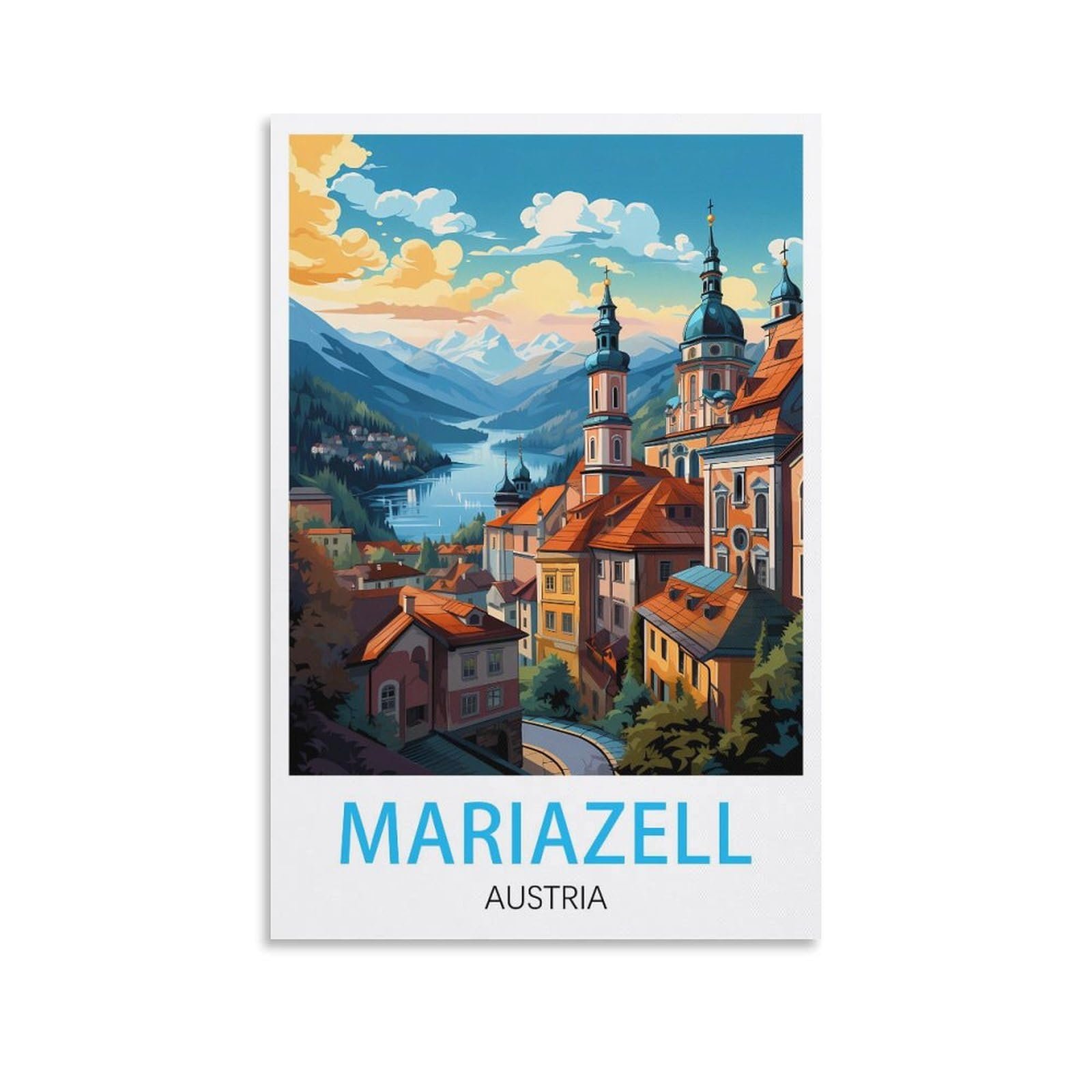 5D-Diamantmalerei-Sets nach Zahlen, Mariazell, Österreich, DIY-Diamantmalerei-Set, großes Diamantbild für die Wandgestaltung zu Hause und als Geschenk (30 x 40 cm) - Image 1