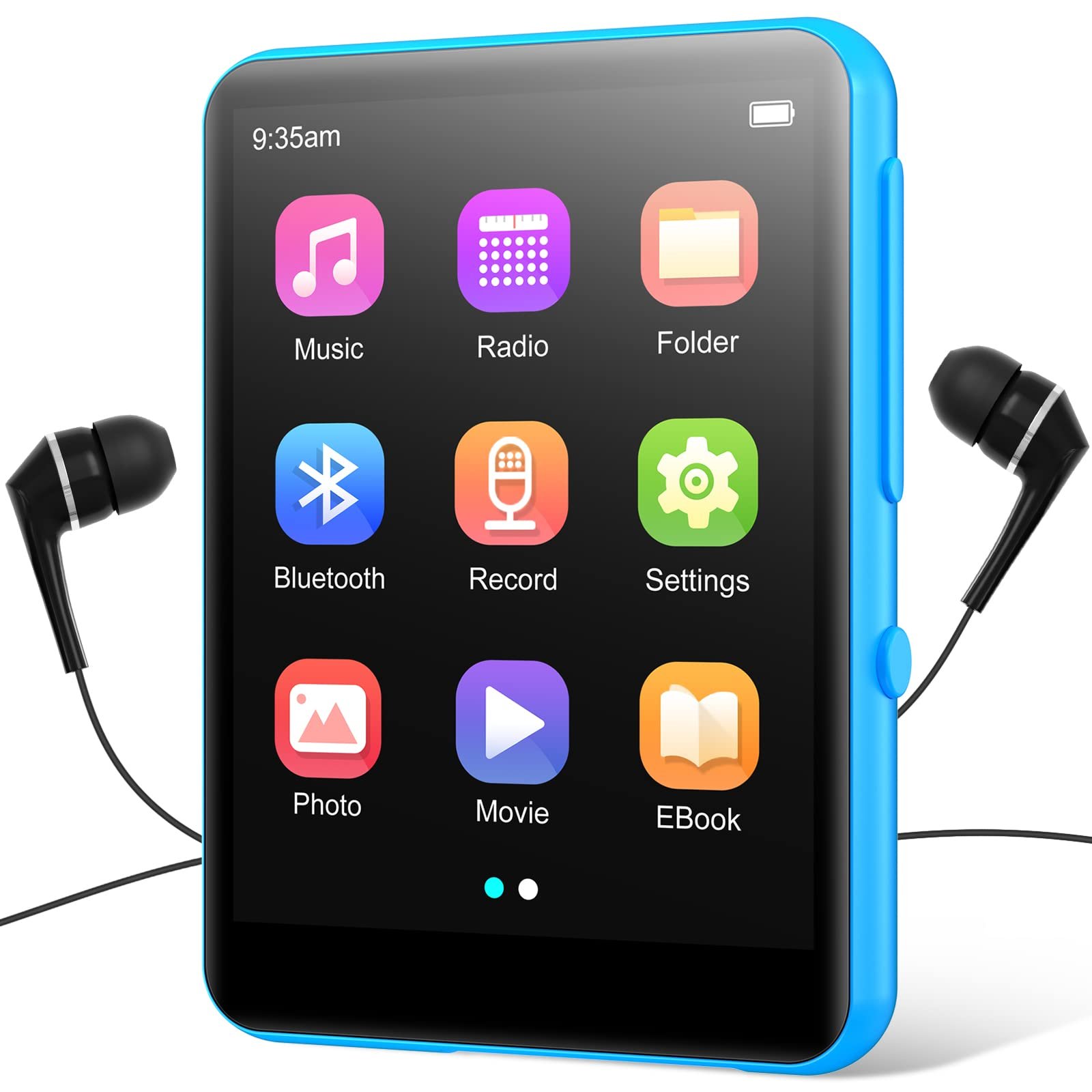 64GB MP3-Player mit Bluetooth 5.3, joliker Tragbarer HiFi-Sound Musik Player, 2,4 Zoll Farbbildschirm, Eingebauter HD-Lautsprecher, UKW-Radio, Sprachaufzeichnung, E-Book, bis 128GB TF Karte - Image 1
