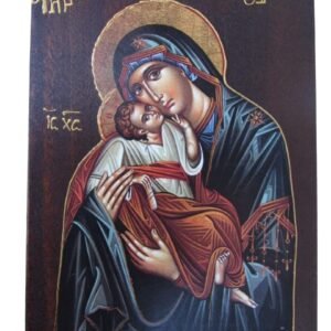 A2_4 Holzikone der Mutter Jesus, griechisch-christlich-orthodoxe Holzikone - Image 1