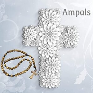 AMPALS, Rosenkranz in Kraftpapier Box, handgefertigter Rosenkranz aus Olivenholz in Jerusalem, Kruzifix, Geschenk-Taufe, Kommunion, christliche Feiertage, Geburt, Geburtstag, Autoschutz, Zuhause - Image 10