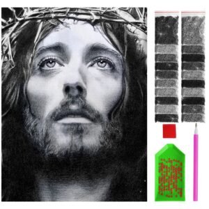 ARTULIO Diamond Painting Set – Jesus Christus mit Dornenkrone - 30x40 cm – 5D Diamant Painting Bilder DIY, Diamond Painting Erwachsene - Image 1