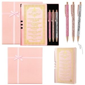 Affrolling 5-teiliges christliches Notizbuch-Stift, Geschenk-Set für Frauen, religiöses Leder, Gebetstagebuch, Stifte mit Geschenkbox für Muttertag, Kirche, Herren, Abschluss, Kollegen, Patentante - Image 1