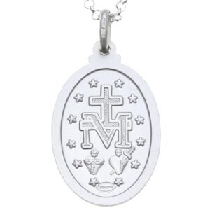 Alexander Castle Groß Solide 925 Sterling Silber Wundertätige Medaille Katholische Halskette - 30mm x 21mm Wundertätige Medaille mit 20" 925 Sterling Silber Kette & Schmuck Geschenk-Box - Image 10