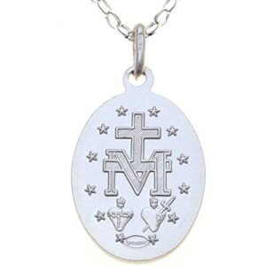 Alexander Castle Solide 925 Sterling Silber Wundertätige Medaille Katholische Halskette - 20mm x 15mm Wundertätige Medaille mit 18" 925 Sterling Silber Kette & Schmuck Geschenk-Box - Image 10