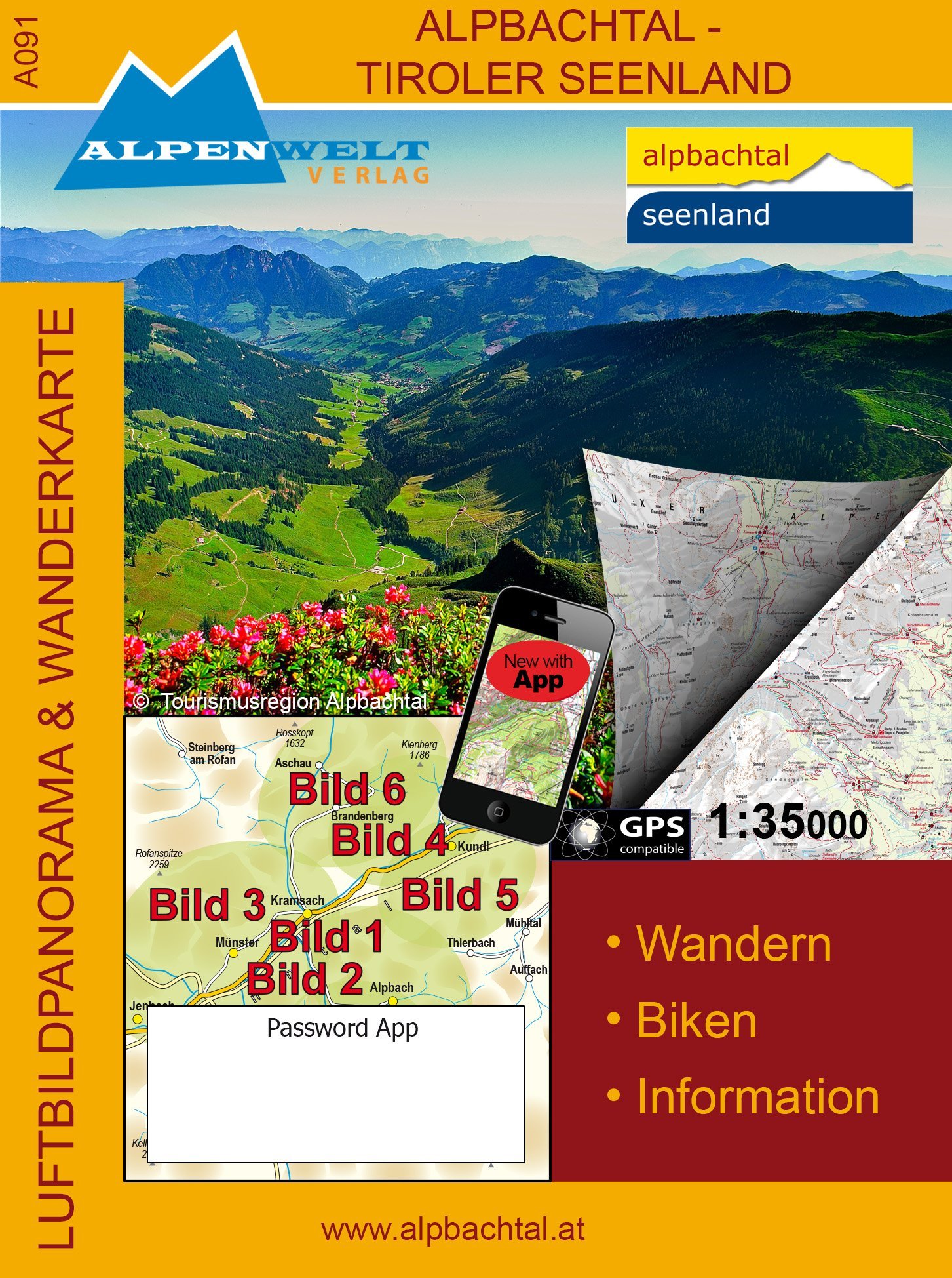 Alpbachtal Tiroler Seenland: Luftbildpanorama und Themenkarte mit APP - Image 1