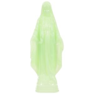 Amosfun Leuchtende Mutter Maria Statue 7 Zoll Phosphoreszierende Jungfrau Maria Figur FüR Kirche Wohnzimmer Schreibtisch ReligiöSe Tischdekoration - Image 1