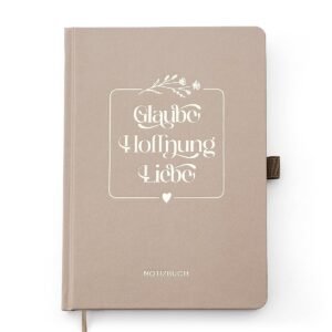 Aus Gnade Notizbuch Glaube Hoffnung Liebe · Hardcover mit Goldglanz Prägung · christliche Geschenke · christliches Notizbuch - Image 1