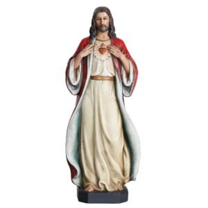 BC BUILDCLASSIC Heiliges Herz Jesu Figur, Jesus-Statuen, katholische Geschenke, 25,4 cm hoch, handbemalt - Image 1