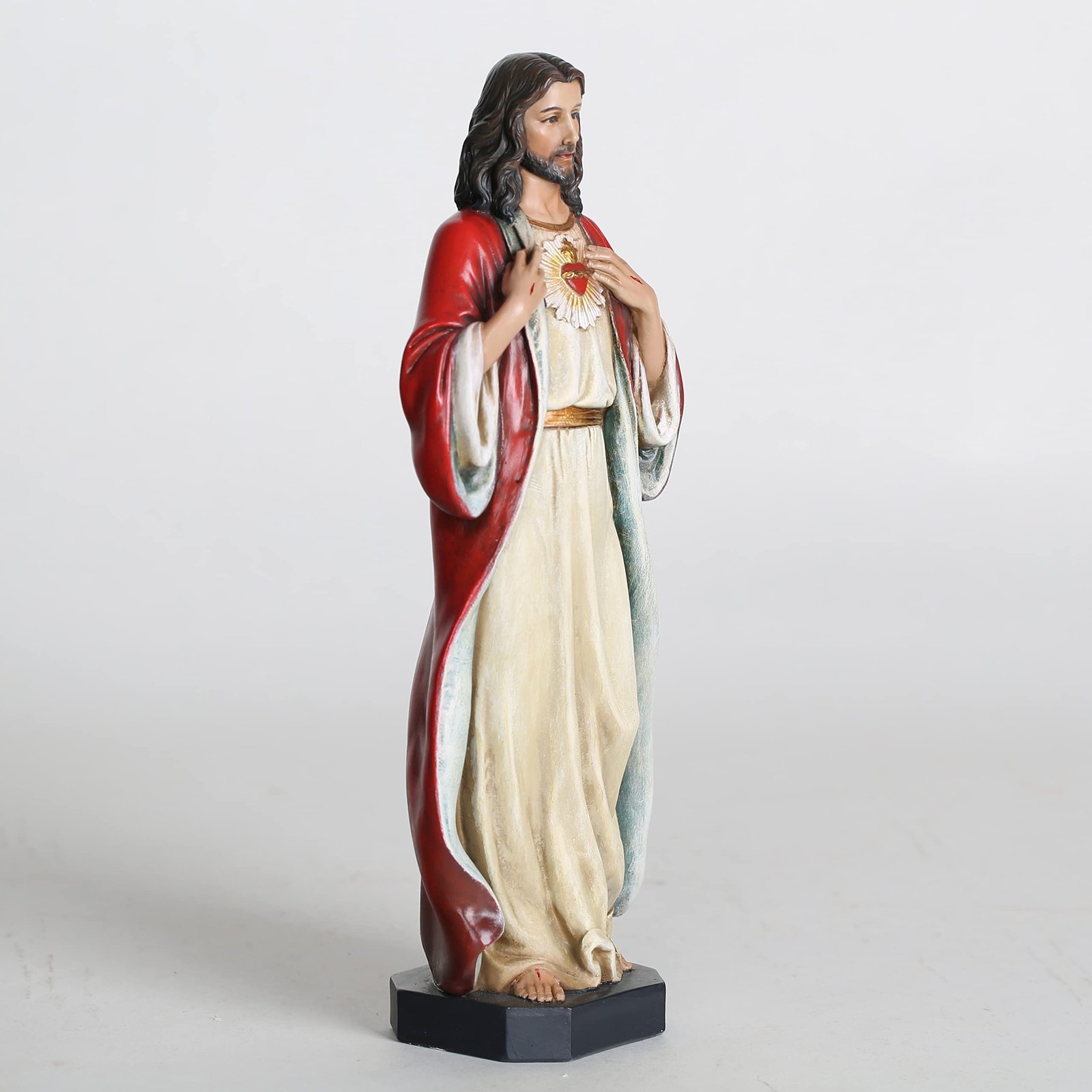 BC BUILDCLASSIC Heiliges Herz Jesu Figur, Jesus-Statuen, katholische Geschenke, 25,4 cm hoch, handbemalt - Image 2