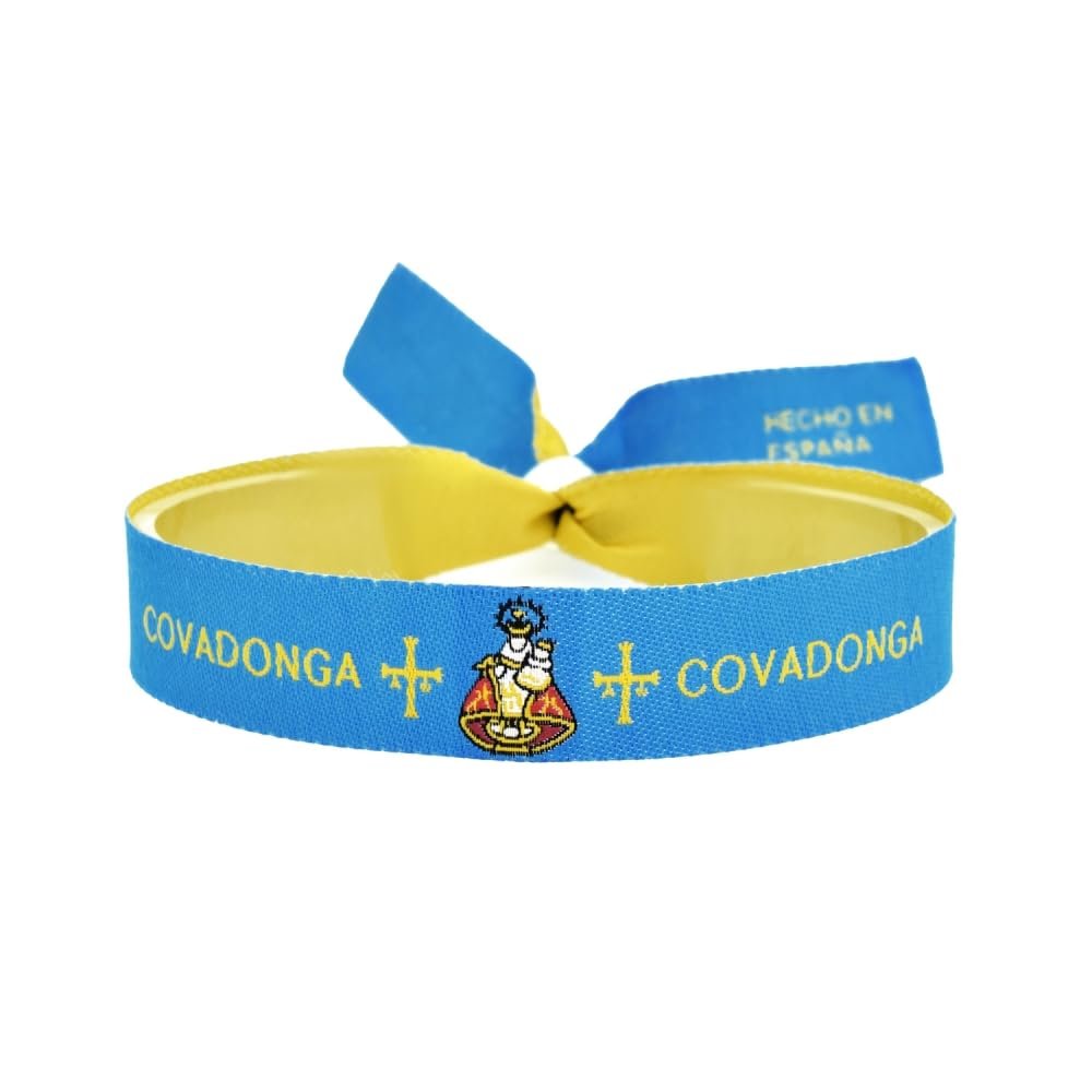 BDM Armband mit Jungfrau von Covadonga La Santina, bestickt, HD, verstellbar, hergestellt in Spanien, Schutz und Glauben, Geschenkidee für Devotos - Image 1