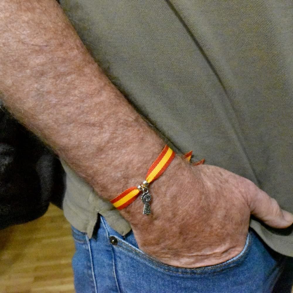 BDM Damen- und Herrenarmband aus spanischem Stoff mit der Virgen del Pilar und der spanischen Flagge. - Image 3