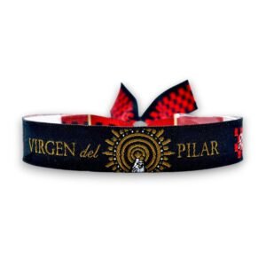 BDM Schwarzes Stoffarmband der Virgen del Pilar, Spanien, verstellbar für Damen und Herren. - Image 1
