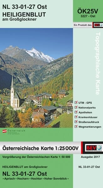 BEV-Karte 3227-Ost, Heiligenblut am Großglockner 1:25 000V: NL 33-01-27 Ost - Image 1