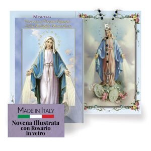 BRÜDER BONELLA - Novene zu Unserer Lieben Frau von der Wundertätigen Medaille mit farbigen Illustrationen - Novene mit Rosenkranz aus Glas enthalten - Broschüre 24 Seiten zum Beten - Image 1