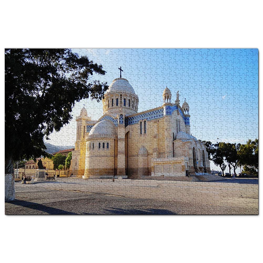 Basilika Unserer Lieben Frau von Afrika Algier Algerien Puzzle 1000 Teile Holzpuzzle Erwachsene Spielgrafik Reise Souvenir Holz - Image 1