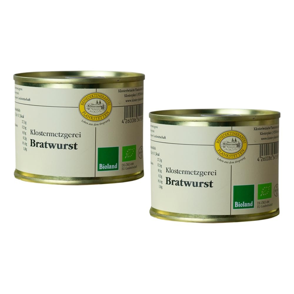 Benediktinerabtei Plankstetten | Plankstettener Bratwurst Bio | 2er-Set | 2x 180g - Image 1