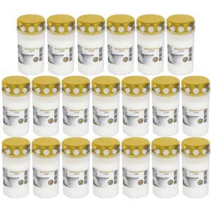 Beste Choice Grablicht Brenner Nr. 3 Weiss mit Deckel | Grabkerzen | Friedhofskerzen | Grablichtkerze | Trauerlicht | Gedenkkerze | Grabdekoration | Grabdeko (20er Pack) - Image 1