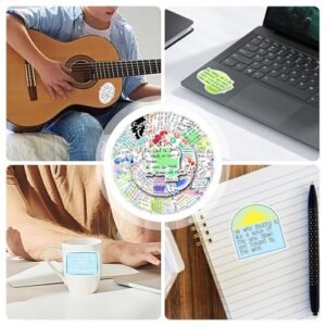 Bibel-Journaling-Set, Bibelvers-Aufkleber - 50X Doodle motivierende Flaschenaufkleber - Scrapbooking-Zubehör, Laptop-Dekoration, wasserfeste Aufkleber für Flasche, Laptop, Stoßstange, Gitarre - Image 10