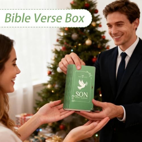 Bibelverse Box – Bibelverse Organizer, Box im Bibelstil, christliche Schriftzüge, mit 150 Karten für Weihnachten, Abschlussfeier, Ermutigung, tägliches Gebet - Image 10