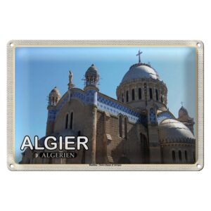 Blechschild | Algiers | Notre-Dame d'Afrique | Dekoration | 20 cm x 30 cm - Image 1