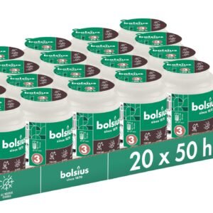 Bolsius Grablicht - Weiß - 20 Stk. - Länge Brenndauer 2 Tage - Trauerkerze & Gedenkstätte Kerzen - Sauberes Abbrennen - Ohne Palmöl - Image 1