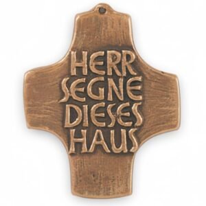 Butzon & Bercker Bronze Kreuz Haussegen – 10 cm Wanddeko mit Segensspruch - Image 1