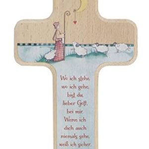 Butzon & Bercker Kinderkreuz 'Guter Hirte' in Geschenkverpackung zum aufhängen, Buche 11x18cm – Christliches Geschenk für Jungen und Mädchen – für Taufe, Geburt, Kommunion - Image 2