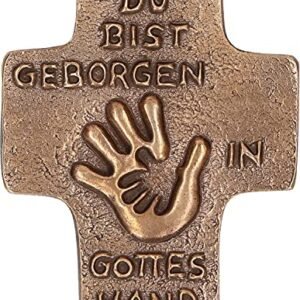 Butzon & Bercker Kommunionkreuz Bronze "Geborgen in Gottes Hand" (10x8 cm) – Handgefertigtes Geschenk zur Erstkommunion für Jungen & Mädchen - Image 3