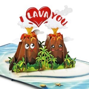 CUTPOPUP Ich Lava Dich 3D Karte Liebe, Valentinskarte, Hochzeitskarte, Karte Hochzeitstag, Geburtstagskarte Frau für Ehemann, Ehefrau, Sie, Ihn, Paar, Muttertagskarte (I LAVA YOU) US8SD207DE - Image 1