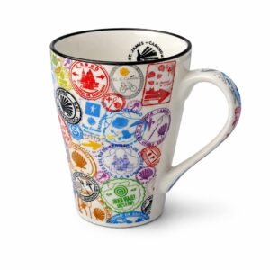 Camino Cats Jakobsweg Tasse Pilgerstempel (300 ml) – Porzellan, mehrfarbig – spülmaschinenfest – Camino de Santiago Souvenir & Pilger Geschenk – Maße 12x11 cm - Image 1