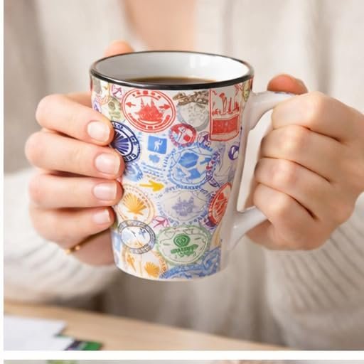 Camino Cats Jakobsweg Tasse Pilgerstempel (300 ml) – Porzellan, mehrfarbig – spülmaschinenfest – Camino de Santiago Souvenir & Pilger Geschenk – Maße 12x11 cm - Image 2