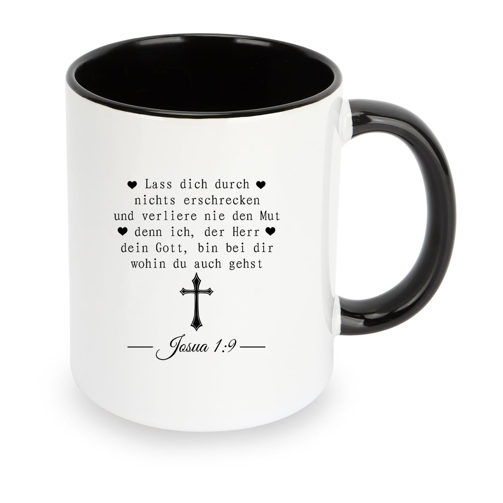 Christliche Geschenke Tasse Bibelvers Konfirmation Geschenk Mädchen Tassen Spirituelle Geschenke Mutmacher Geschenk Weihnachtsgeschenke Firmung Motivationsgeschenke (Schwarz) - Image 1