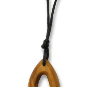 Christliche Geschenkideen °° Halskette mit Anhänger Fisch - aus Olivenholz - Image 1