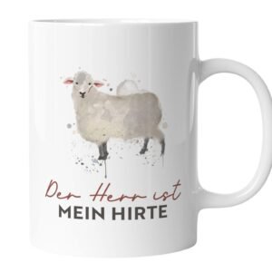 Christliche Tasse Geschenk für Christen mit Bibelvers Kaffeetasse Geschenkidee | Der Herr ist mein Hirte mug-christB-80 - Image 1
