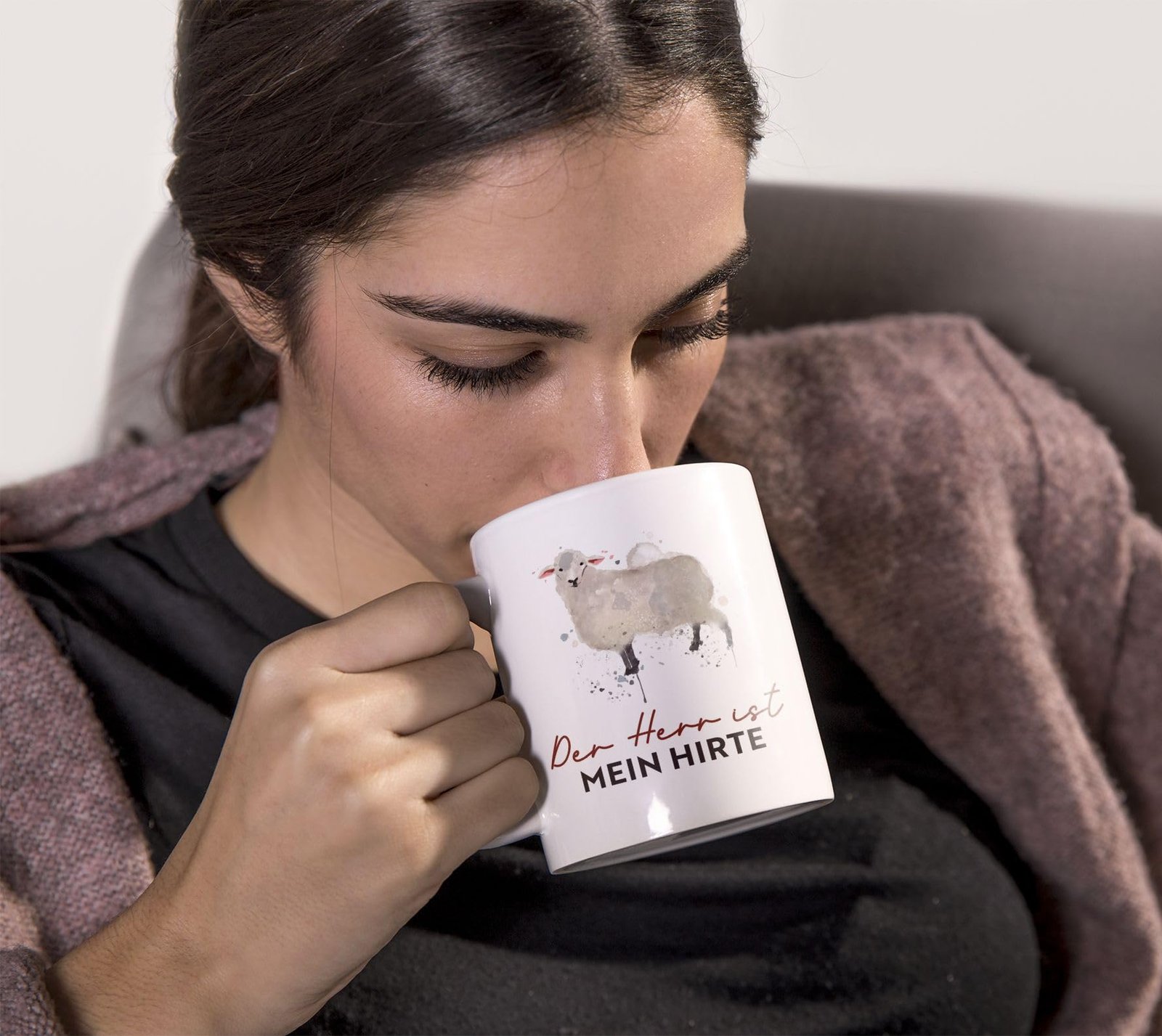 Christliche Tasse Geschenk für Christen mit Bibelvers Kaffeetasse Geschenkidee | Der Herr ist mein Hirte mug-christB-80 - Image 4
