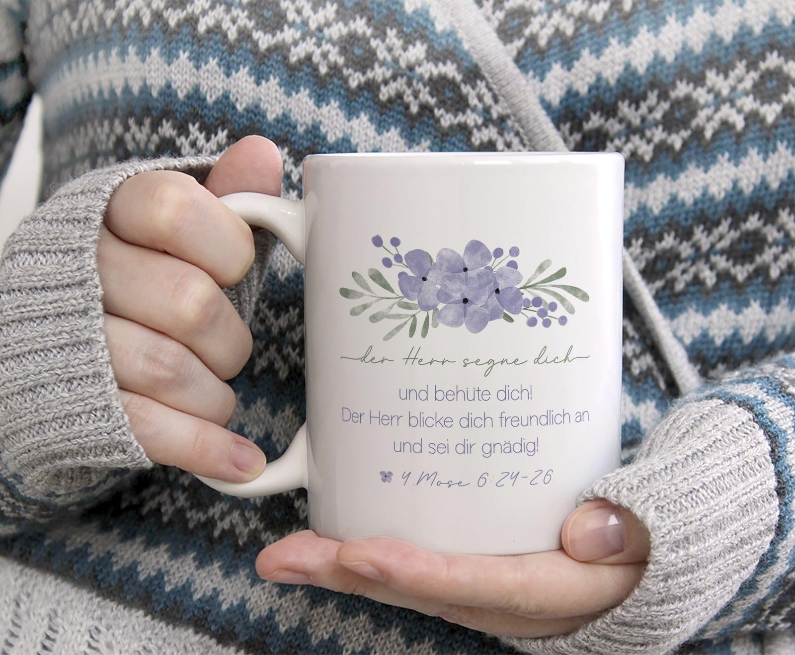 Christliche Tasse Geschenk für Christen mit Bibelvers Kaffeetasse Geschenkidee | Der Herr segne dich mug-christB-12 - Image 3