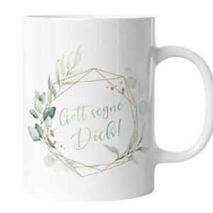 Christliche Tasse Geschenk für Christen mit Bibelvers Kaffeetasse Geschenkidee | Gott segne dich mug-christB-21 - Image 1