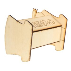Ciieeo Jesuskind Krippe Aus Holz Krippenfigur Für Jesuskind Krippendekoration Mini-krippe Mit Bettchen Für Weihnachten - Image 1