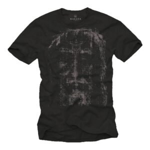 Cooles Jesus T-Shirt für Herren GRABTUCH VON Turin schwarz Größe XXXL - Image 1