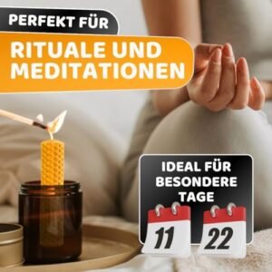 DECEVI Bienenwachskerzen Honigwabe – 8 Stück – 100% Natürliches spanisches Bienenwachs – Handgefertigt & Ohne Paraffin – Nachhaltige Kerzen für Zuhause (8 Stück, 10 cm x 2,2 cm) - Image 10