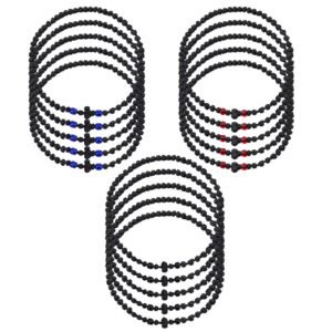 DICOSMETIC 15 Stück 3 Stile Verstellbares Polyester Orthodoxes Gebetsseil Schwarz 33 Knoten Chotki Gebetsseil Dünnes Armband Komboskini Armband Chotki Religiöses Geschenk Für Männer Und Frauen - Image 1