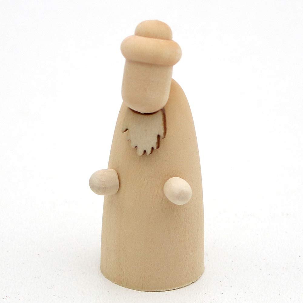 Dekohelden24 Handgedrechselte Holz Krippenfiguren als 4er Set, Maße L/B/H: 2 x 2 x 5,5 cm. - Image 2
