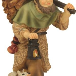 Dekop Krippenfigur Hirte mit Holz und Laterne passend für 7cm Figuren (444444635285062) - Image 1