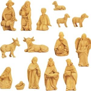 Dekop Krippenfigur Krippenset 15-TLG. modern, Holzoptik passend für 10cm Figuren (44635283990) - Image 1