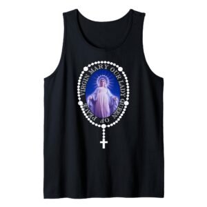 Der Heilige Rosenkranz Königin des Friedens MEDJUGORJE. T-Shirt Tank Top - Image 1