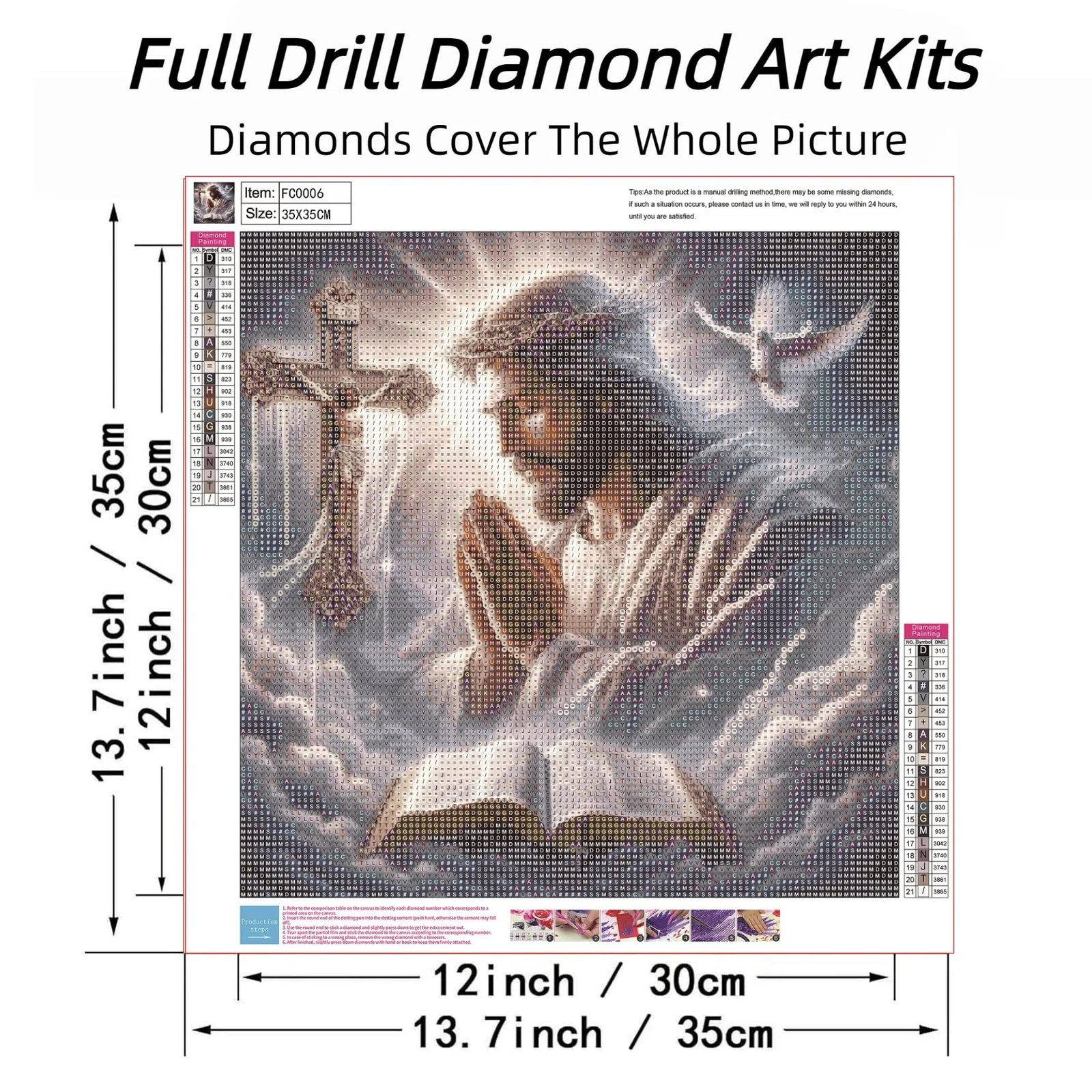 Diamant-Kunst-Kits mit Jesusgebet für Erwachsene, religiöse Diamant-Malerei-Kits, runde Diamant-Punkte für Erwachsene, 5D-Vollbohrer, Christus-Malset, Kunst und Handwerk für Erwachsene, Heimdekoration - Image 2