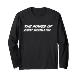 Die Macht Christi zwingt Dich | Religiöser Film Langarmshirt - Image 1