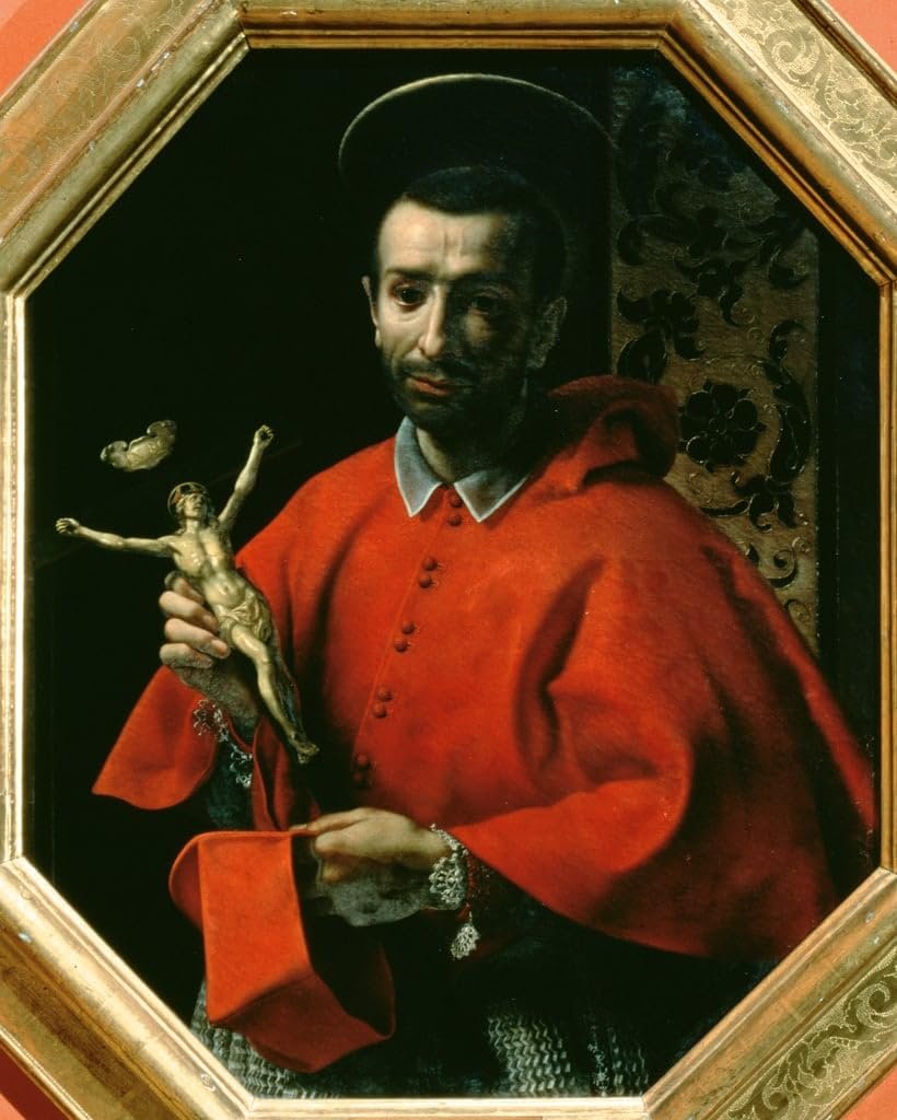 EfeMir Bild auf Leinwand Berühmte Leinwand Drucken Berühmte Gemälde Der heilige Karl Borromäus Erzbischof von Mailand von Carlo Dolci für Wohnzimmerdekoration 60x90cm - Image 1